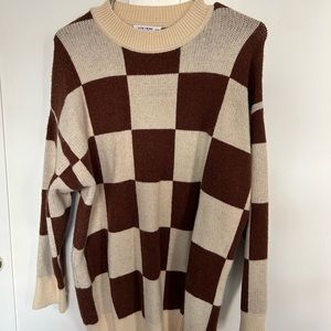 12th Tribe Oversized Checkered Sweater - order canceled on original listing!